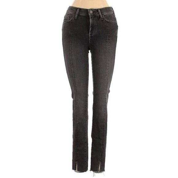NWT AllSaints Grace Split Ankle Jeans Washed Black Size 25 - Picture 2 of 9